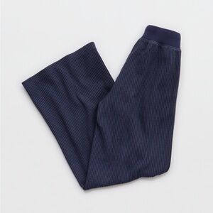 Aerie Navy Ribbed waffle Pants